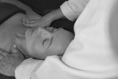 Woman having a shoulder massage